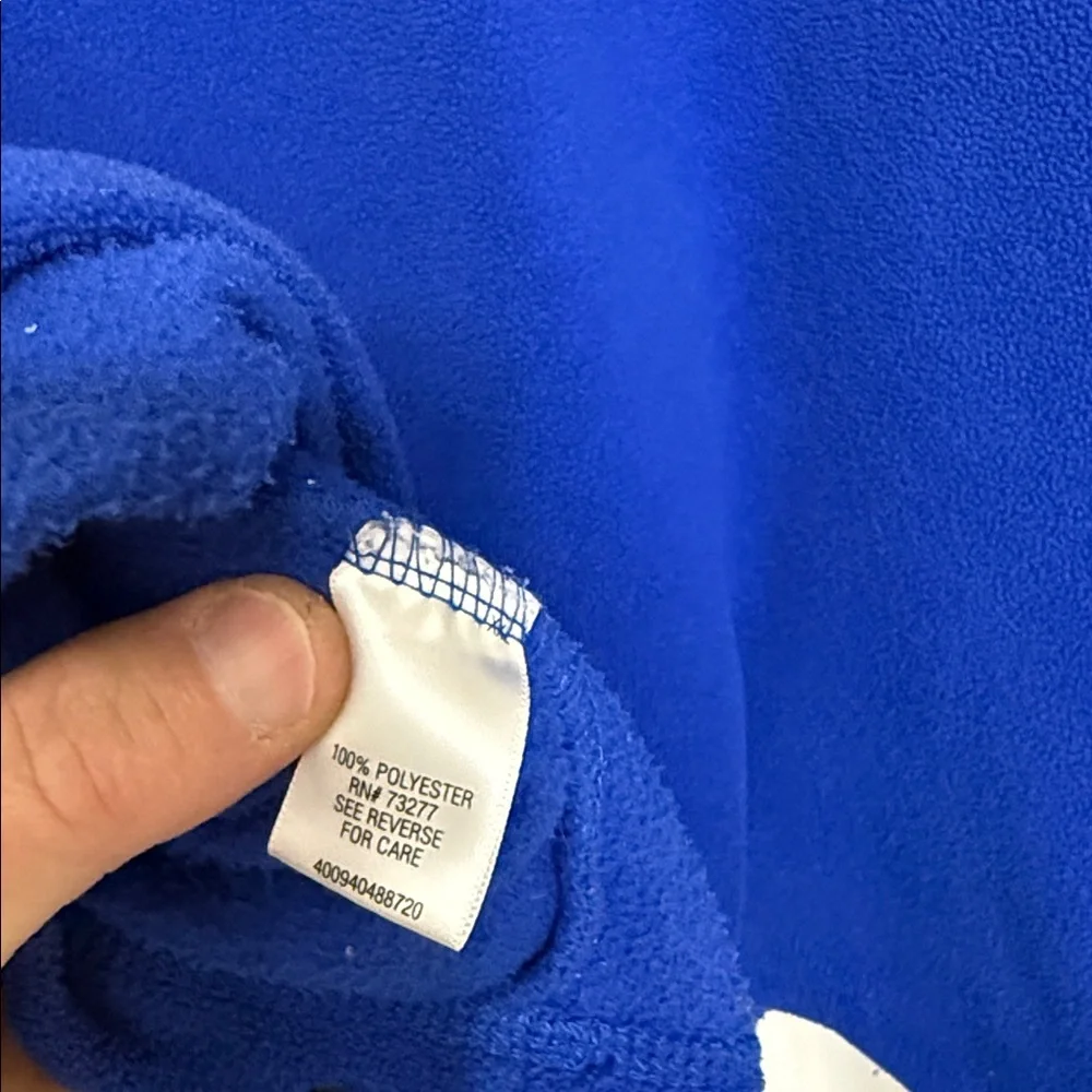 Men's Blue Half-Zip Fleece Sweater. XXL